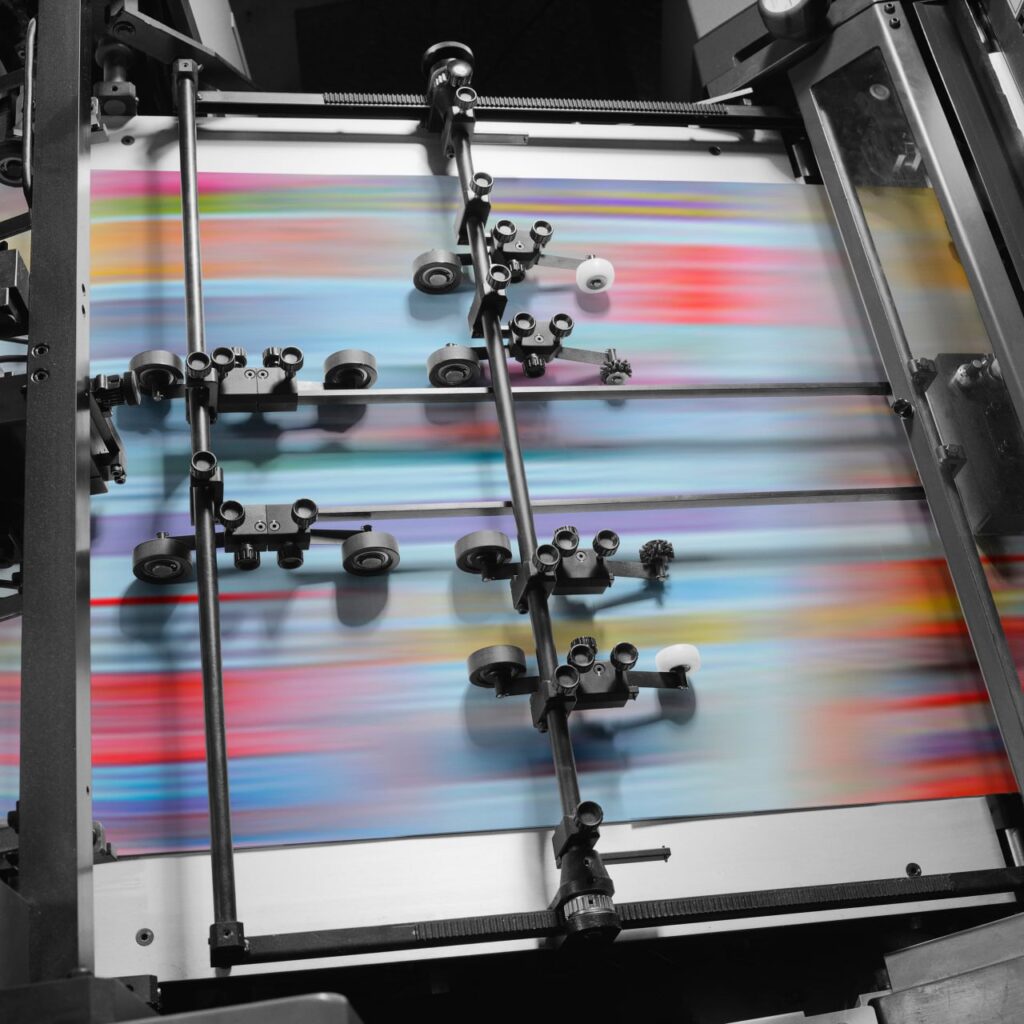 Image o f a high quality print on proocess.